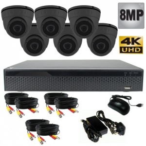 8Mp Dome Security Camera system with 6 CCTV Cameras